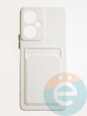 Накладка силиконовая Winter с кардхолдером для Tecno Camon 19 белая - фото 62829