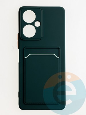 Накладка силиконовая Winter с кардхолдером для Tecno Camon 19 зеленая - фото 62832