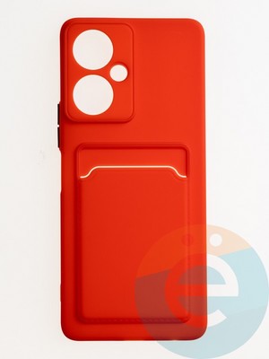 Накладка силиконовая Winter с кардхолдером для Tecno Camon 19 красная - фото 62833