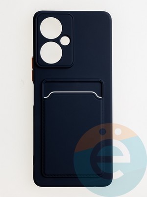 Накладка силиконовая Winter с кардхолдером для Tecno Camon 19 синяя - фото 62837