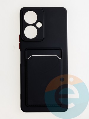 Накладка силиконовая Winter с кардхолдером для Tecno Camon 19 черная - фото 62842
