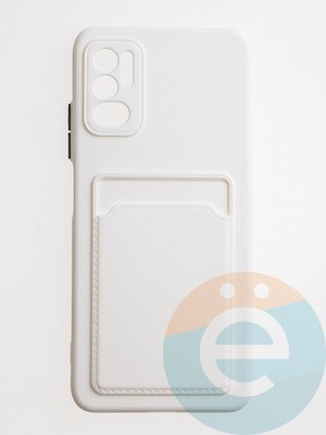 Накладка силиконовая Winter с кардхолдером для Poco M3 Pro/Redmi Note 10 5G белая - фото 62890