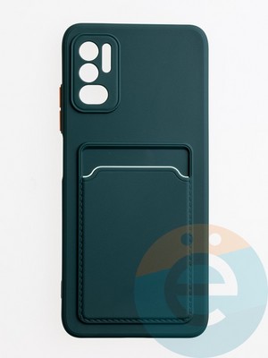 Накладка силиконовая Winter с кардхолдером для Poco M3 Pro/Redmi Note 10 5G зеленая - фото 62891