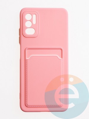 Накладка силиконовая Winter с кардхолдером для Poco M3 Pro/Redmi Note 10 5G розовая - фото 62894