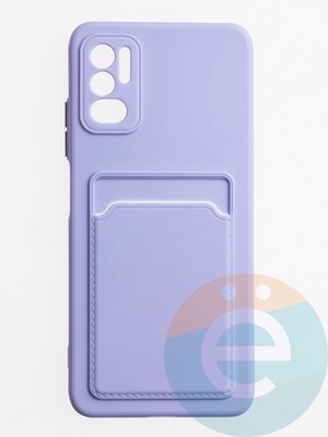 Накладка силиконовая Winter с кардхолдером для Poco M3 Pro/Redmi Note 10 5G сиреневая - фото 62898