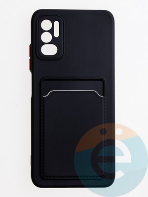 Накладка силиконовая Winter с кардхолдером для Poco M3 Pro/Redmi Note 10 5G черная - фото 62899