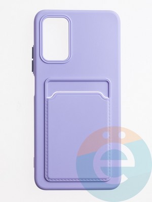 Накладка силиконовая Winter с кардхолдером для Poco M3 сиреневая - фото 62909