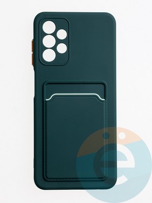 Накладка силиконовая Winter с кардхолдером для Samsung Galaxy A13 4G зеленая - фото 62972