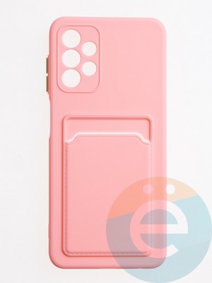 Накладка силиконовая Winter с кардхолдером для Samsung Galaxy A13 4G синяя - фото 62978