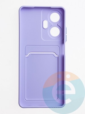 Накладка силиконовая Winter с кардхолдером для Samsung Galaxy A14 розовая - фото 62989