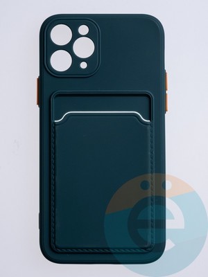 Накладка силиконовая Winter с кардхолдером для Apple iPhone 11 Pro зеленая - фото 63037