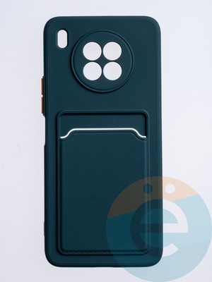 Накладка силиконовая Winter с кардхолдером для Huawei Honor 50 Lite зеленая - фото 63160