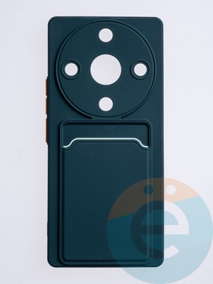 Накладка силиконовая Winter с кардхолдером для Huawei Honor X9A зеленая - фото 63193