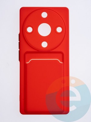 Накладка силиконовая Winter с кардхолдером для Huawei Honor X9A красная - фото 63196