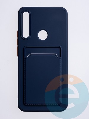 Накладка силиконовая Winter с кардхолдером для Huawei P Smart Z/Honor 9X синяя - фото 63208