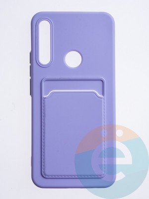 Накладка силиконовая Winter с кардхолдером для Huawei P Smart Z/Honor 9X сиреневая - фото 63210