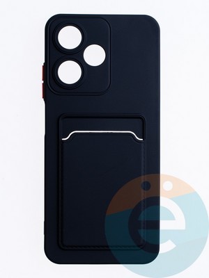 Накладка силиконовая Winter с кардхолдером для Infinix Hot 30 Play черная - фото 63244