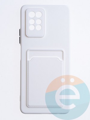 Накладка силиконовая Winter с кардхолдером для Infinix Note 10 Pro белая - фото 63259