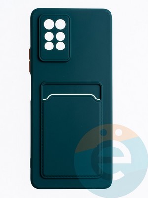 Накладка силиконовая Winter с кардхолдером для Infinix Note 10 Pro зеленая - фото 63260