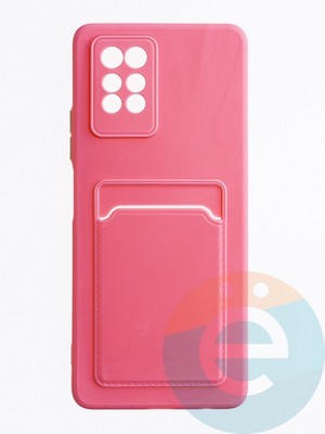 Накладка силиконовая Winter с кардхолдером для Infinix Note 10 Pro розовая - фото 63263