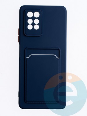 Накладка силиконовая Winter с кардхолдером для Infinix Note 10 Pro синяя - фото 63265