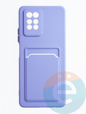 Накладка силиконовая Winter с кардхолдером для Infinix Note 10 Pro сиреневая - фото 63267