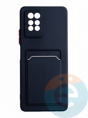 Накладка силиконовая Winter с кардхолдером для Infinix Note 10 Pro черная - фото 63269