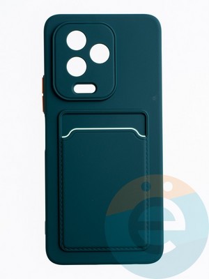 Накладка силиконовая Winter с кардхолдером для Infinix Note 12 2023 зеленая - фото 63272