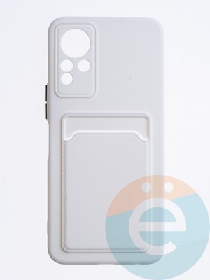 Накладка силиконовая Winter с кардхолдером для Infinix Note 12 G88 белая - фото 63283