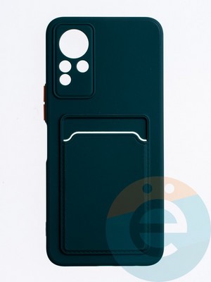 Накладка силиконовая Winter с кардхолдером для Infinix Note 12 G88 зеленая - фото 63284