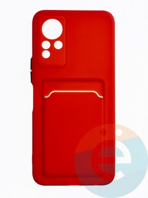Накладка силиконовая Winter с кардхолдером для Infinix Note 12 G88 красная - фото 63286