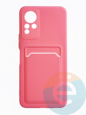 Накладка силиконовая Winter с кардхолдером для Infinix Note 12 G88 розовая - фото 63287
