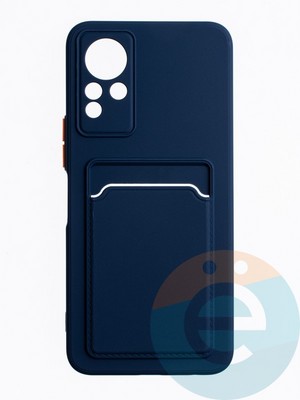 Накладка силиконовая Winter с кардхолдером для Infinix Note 12 G88 синяя - фото 63289