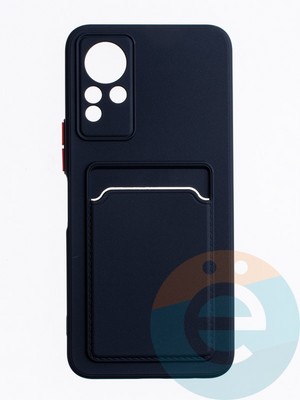 Накладка силиконовая Winter с кардхолдером для Infinix Note 12 G88 черная - фото 63292