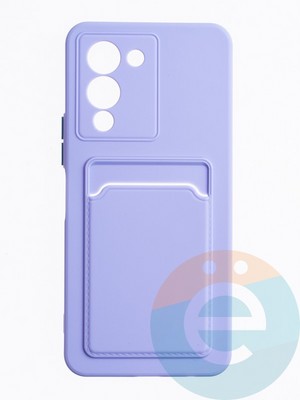 Накладка силиконовая Winter с кардхолдером для Infinix Note 12 G96 сиреневая - фото 63301