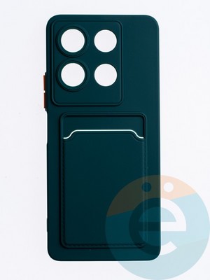 Накладка силиконовая Winter с кардхолдером для Infinix Note 30 зеленая - фото 63306