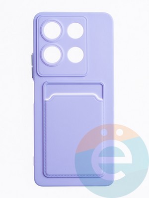 Накладка силиконовая Winter с кардхолдером для Infinix Note 30 сиреневая - фото 63313