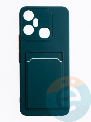 Накладка силиконовая Winter с кардхолдером для Infinix Smart 6 Plus зеленая - фото 63319