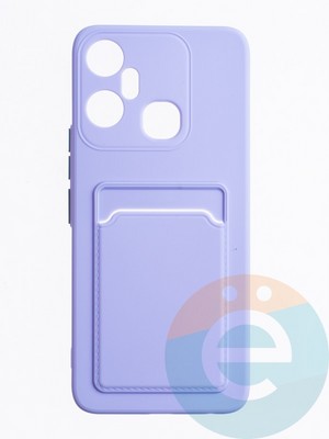 Накладка силиконовая Winter с кардхолдером для Infinix Smart 6 Plus сиреневая - фото 63327