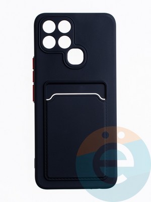 Накладка силиконовая Winter с кардхолдером для Infinix Smart 6 черная - фото 63346