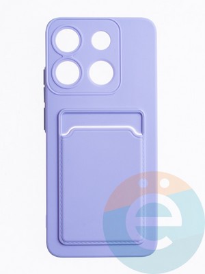 Накладка силиконовая Winter с кардхолдером для Infinix Smart 7 Plus сиреневая - фото 63358