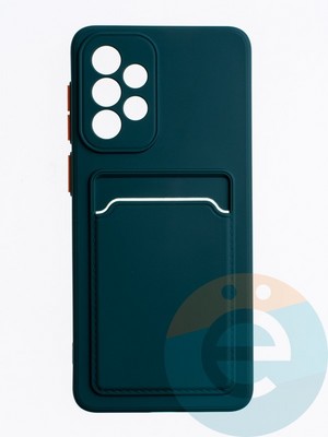 Накладка силиконовая Winter с кардхолдером для Samsung Galaxy A33 зеленая - фото 63373