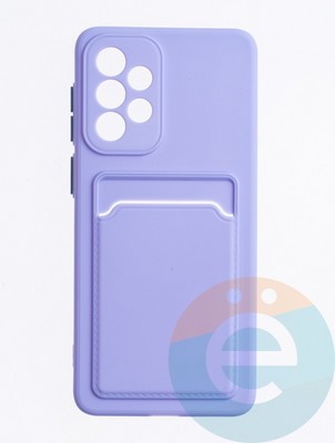 Накладка силиконовая Winter с кардхолдером для Samsung Galaxy A33 сиреневая - фото 63379