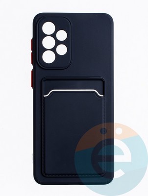 Накладка силиконовая Winter с кардхолдером для Samsung Galaxy A33 черная - фото 63382