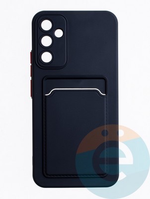 Накладка силиконовая Winter с кардхолдером для Samsung Galaxy A34 черная - фото 63395