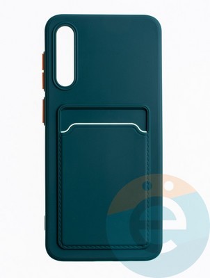 Накладка силиконовая Winter с кардхолдером для Samsung Galaxy A50/A30s зеленая - фото 63398