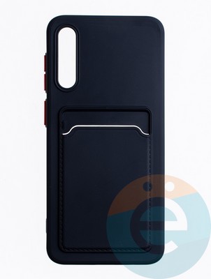 Накладка силиконовая Winter с кардхолдером для Samsung Galaxy A50/A30s черная - фото 63408
