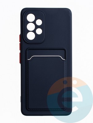 Накладка силиконовая Winter с кардхолдером для Samsung Galaxy A53 черная - фото 63433