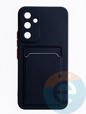 Накладка силиконовая Winter с кардхолдером для Samsung Galaxy A54 черная - фото 63456