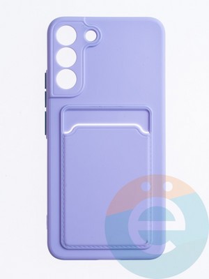 Накладка силиконовая Winter с кардхолдером для Samsung Galaxy S22 Plus сиреневая - фото 63501